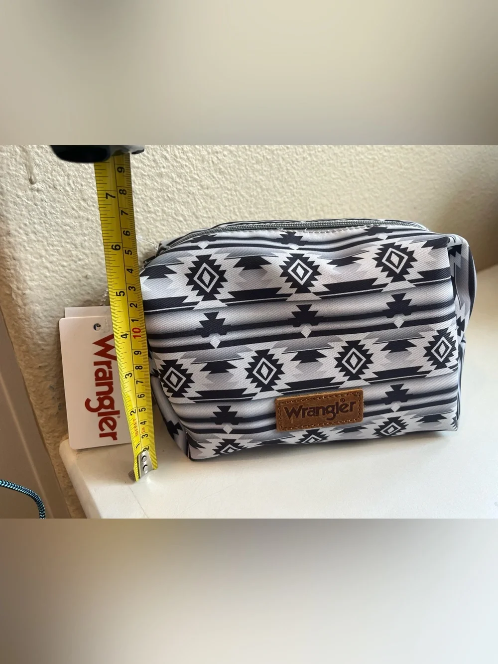 Wrangler Black & White Aztec Pouch Cosmetic Bag